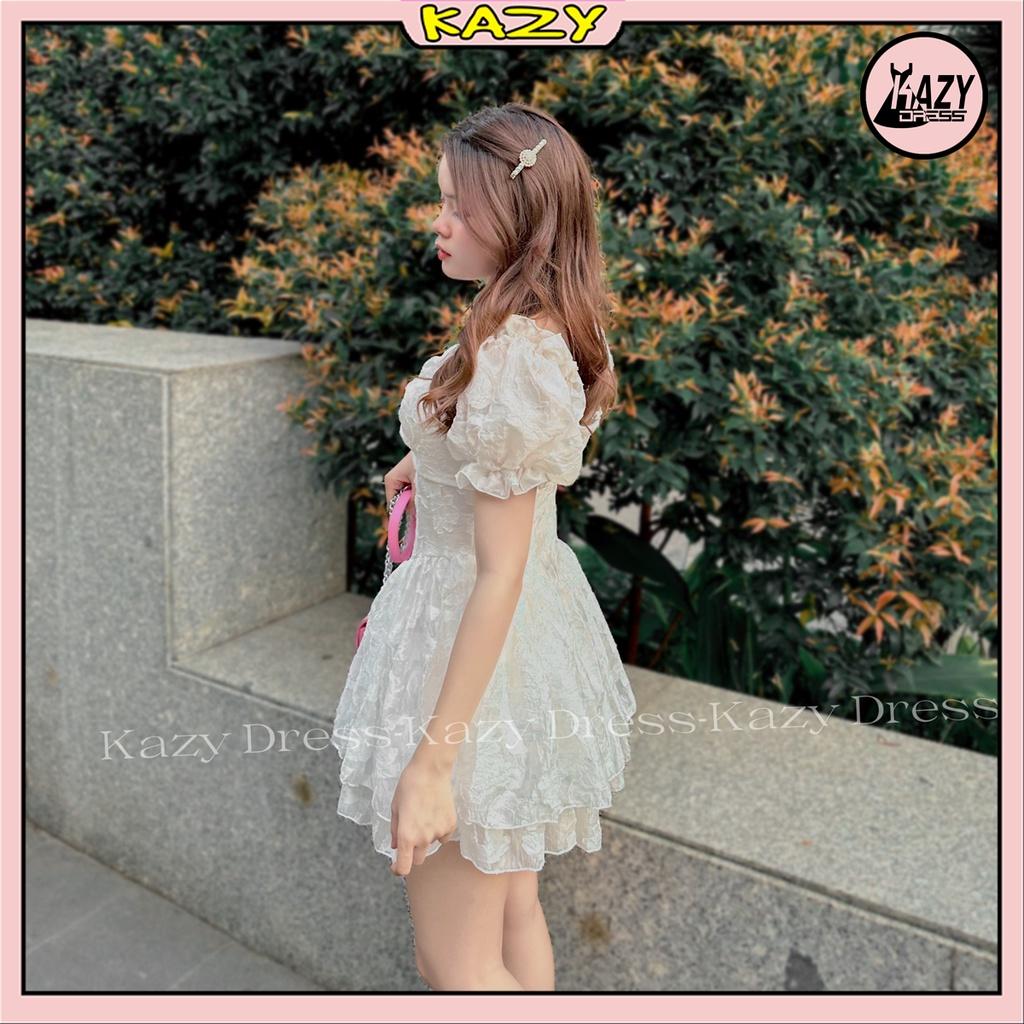 Váy xòe 2 tầng đính nơ phong cách tiểu thư sang chảnh KAZY DRESS V045