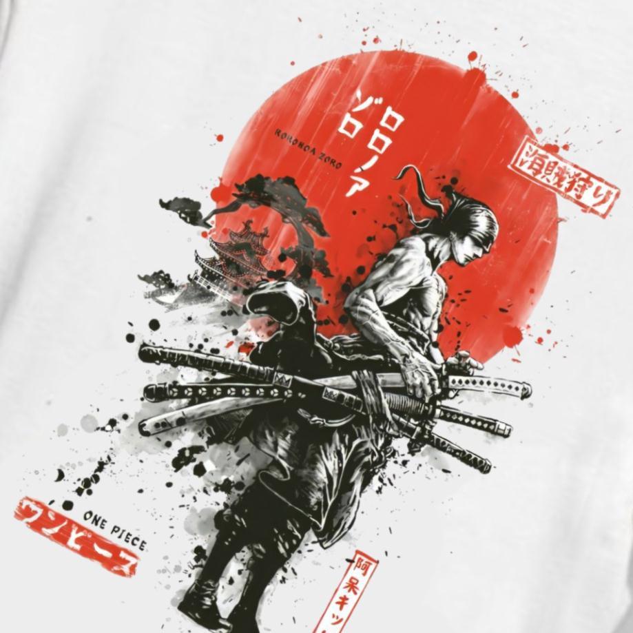 Áo Thun In 2 Mặt Hình Roronoa Zoro - One Piece