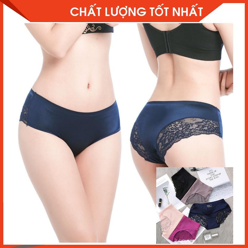 Quần lót Nữ_Quần lót su đúc thun lạnh phối ren Siêu Gợi Cảm mịn mát như lụa MẶC NHƯ KHÔNG MẶC