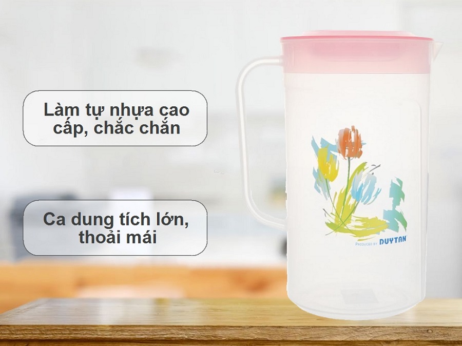 Ca Tulip nhựa Duy Tân 2.5 lít - 02980 - Giao màu ngẫu nhiên - Hàng chính hãng
