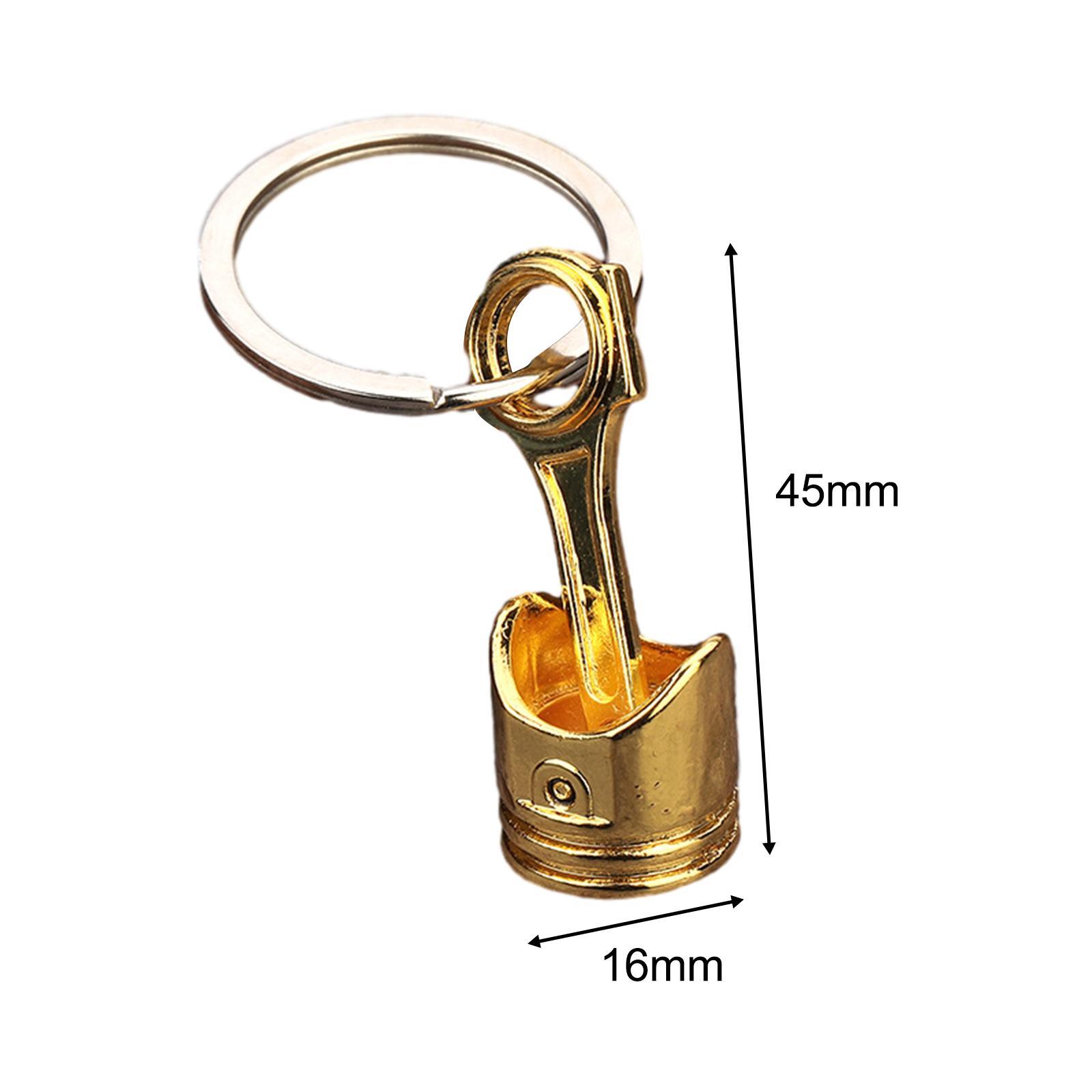 Car Engine Piston Style Keychain Keyring Auto Car Parts Key Chain Rings Zinc Alloy Car Keychain for Phone, Handbag, Purse