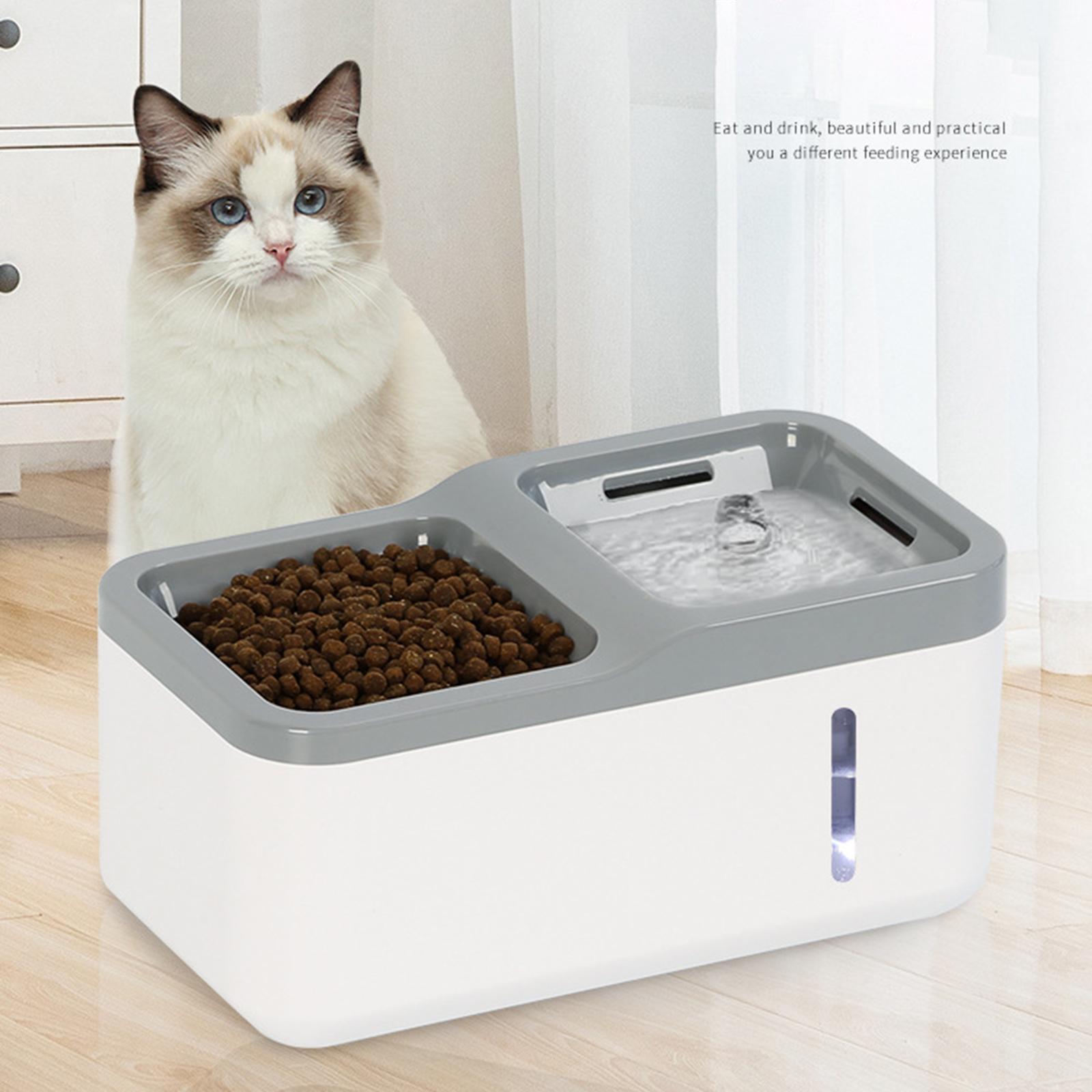Automatic Pet Feeder Waterer Dish Animals Water Food Dispenser for