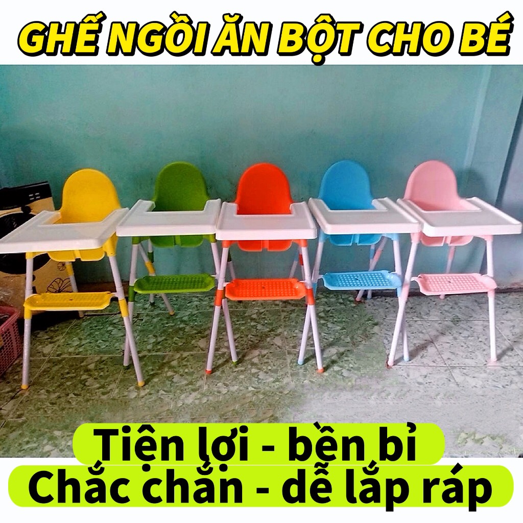 Ghế ăn dặm cho bé gấp gọn và nâng hạ độ cao - Ghế tập ăn dặm đạt chuẩn