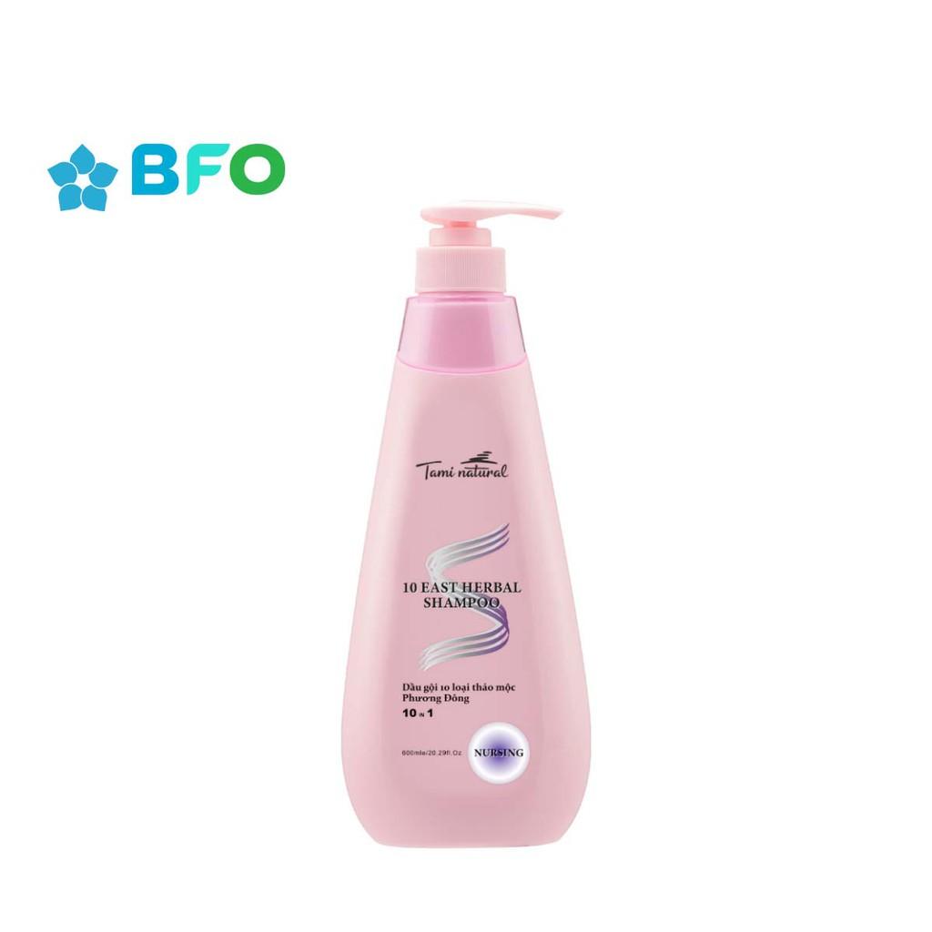 Dầu Gội Ngăn Rụng Tóc Tami Natural 10 Loại Thảo Dược Phương Đông Làm Mềm Mượt Giảm Gãy Rụng 600ml