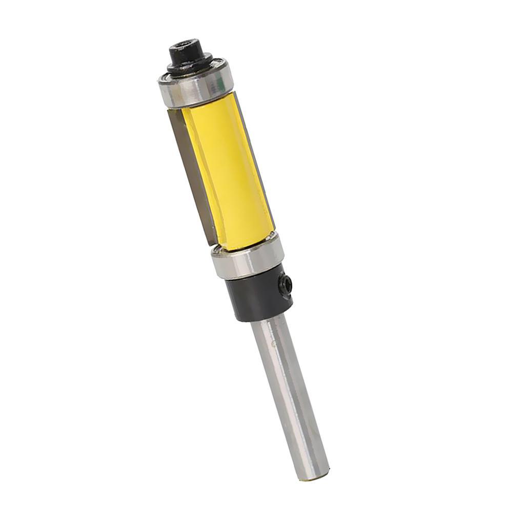 Pack of 2 Flush Trim Pattern Router Bit 1/4'' Shank Top Bottom Bearing