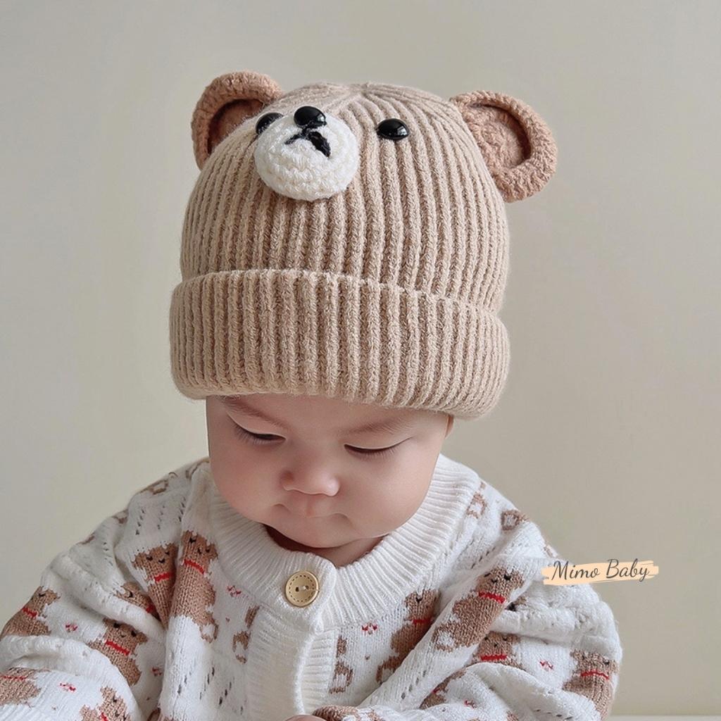 Mũ nón len beanie cho bé đan hình con vật dễ thương ML203 Mimo Baby