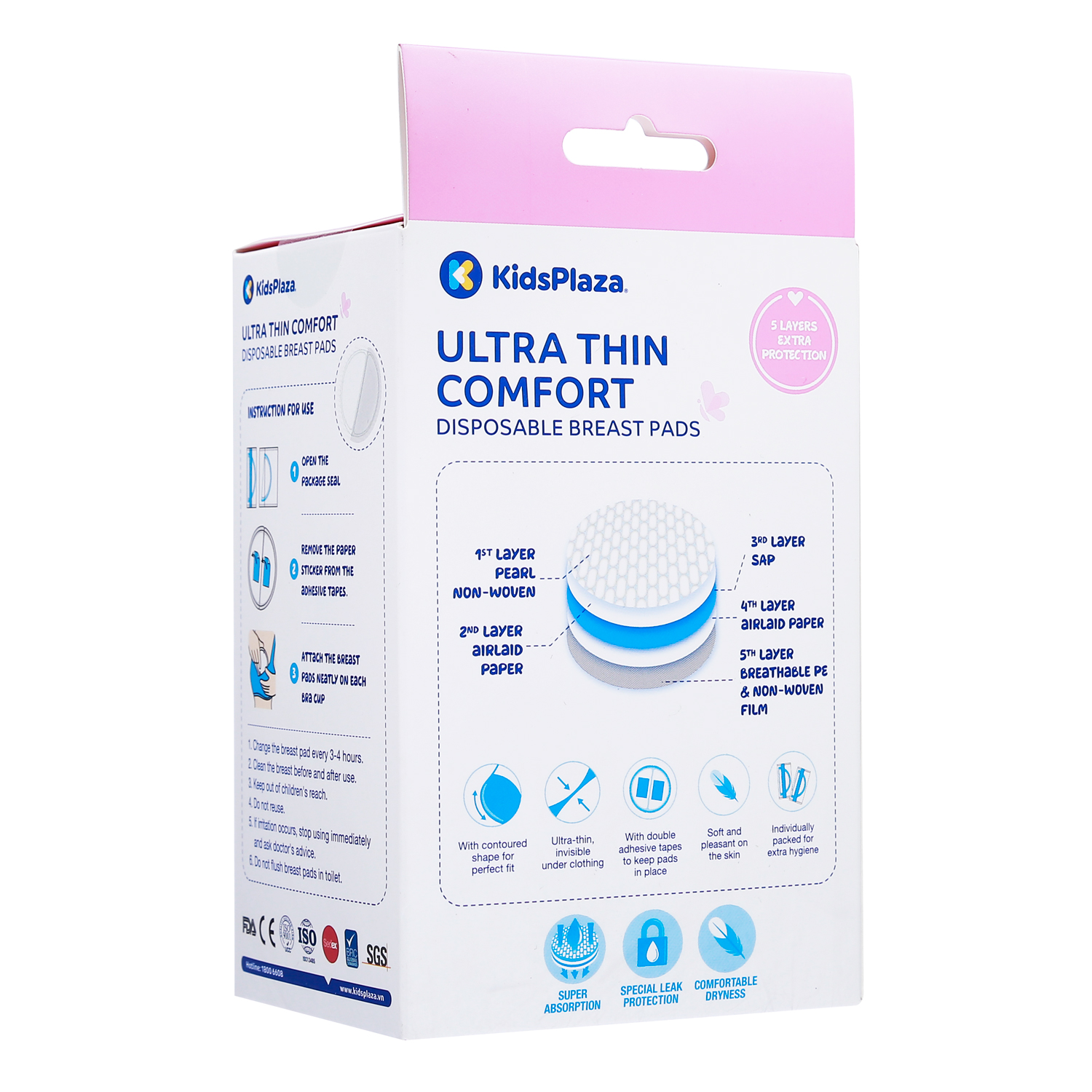 Miếng lót thấm sữa KidsPlaza Ultra-Thin Comfort (30 Pcs)
