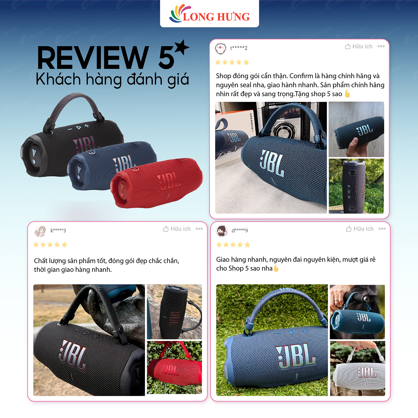 Loa Bluetooth JBL Charge 6 JBLCHARGE6 - Hàng chính hãng