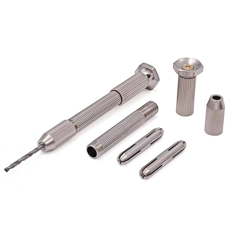 1 Bộ Khoan Mini Cầm Tay Với Mũi Khoan Xoắn Dùng Làm Gỗ