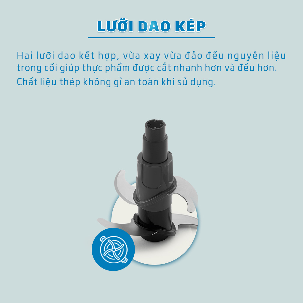 Máy Xay Thịt BEKO 0,5L Với 2 Lưỡi Dao Kép Chất Liệu INOX Cao Cấp, Dễ Dàng Vệ Sinh, An Toàn Cho Người Dùng - CHP7504W - Hàng Chính Hãng