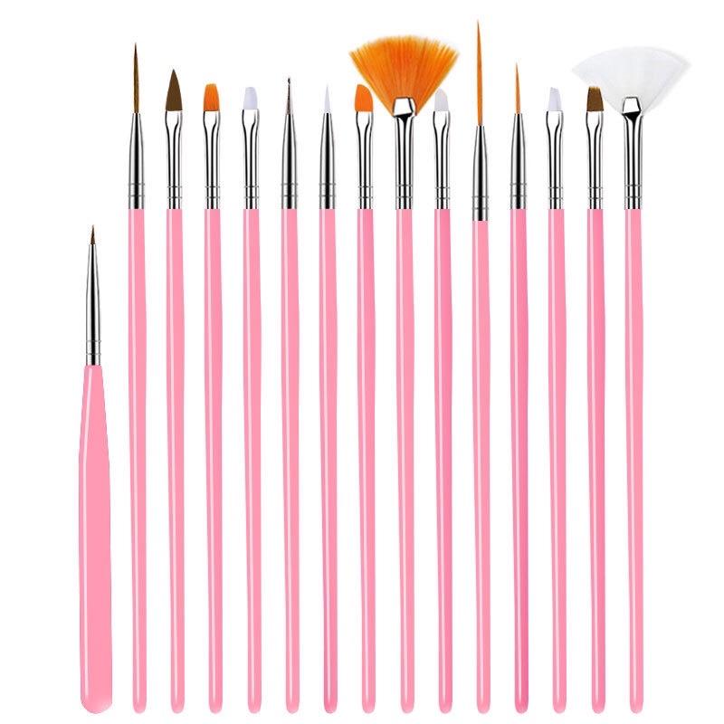 Trọn bộ Set 15 cọ vẽ móng nail nghệ thuật trang trí