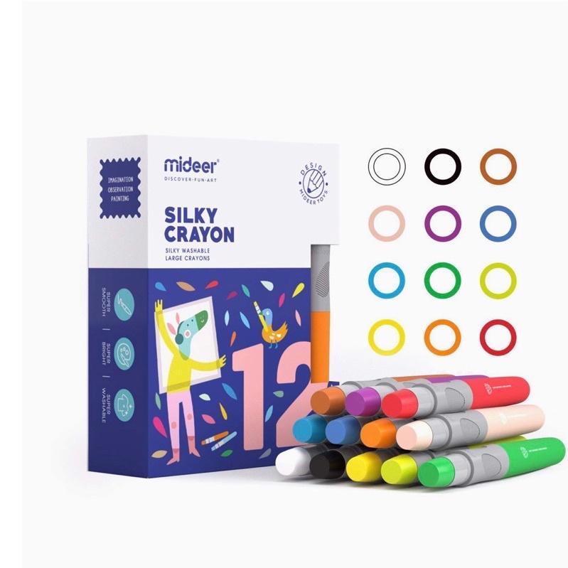Bút Màu sáp dầu hữu cơ Mideer Silky Crayon Daddycare.vn, Đồ Chơi Sáng Tạo Cho Bé 1,2,3,4,5,6,7 Tuổi, Đồ Dùng Học Tập