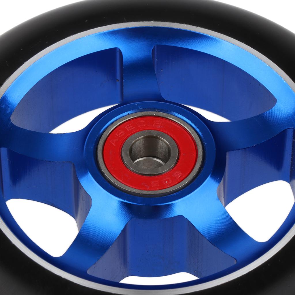 2 Sets of 100mm Replacement Wheels with Gold And Blue Bearings And Bushings