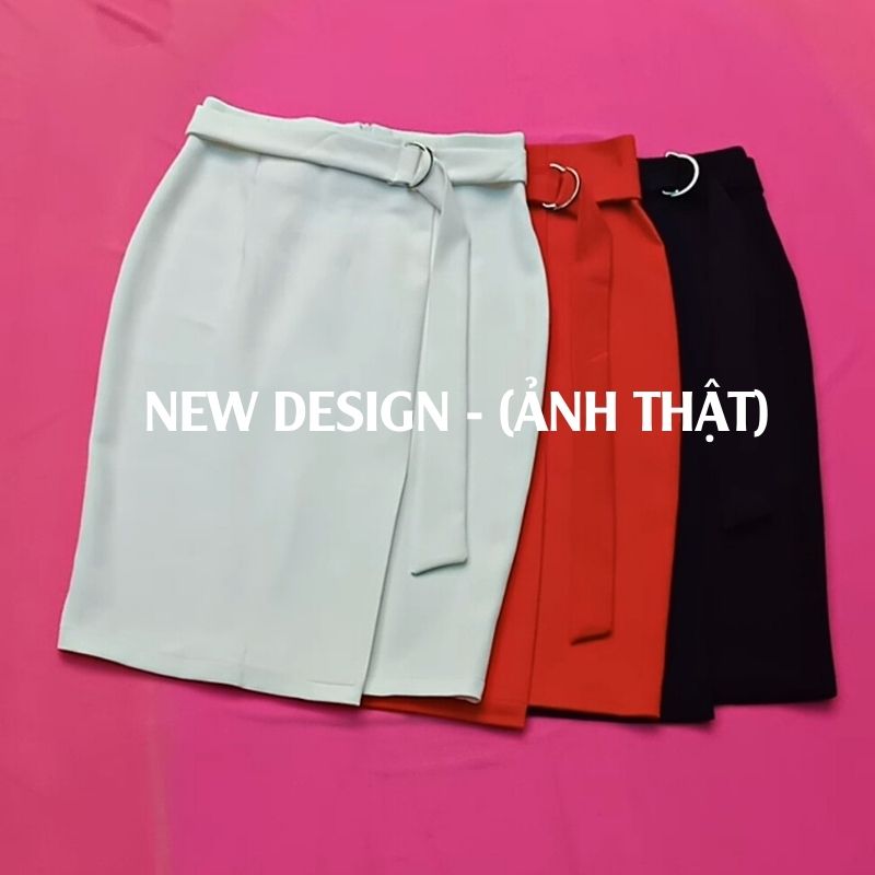 Chân váy nữ NEW DESIGN dáng dài thanh lịch vải kaki thun co giãn