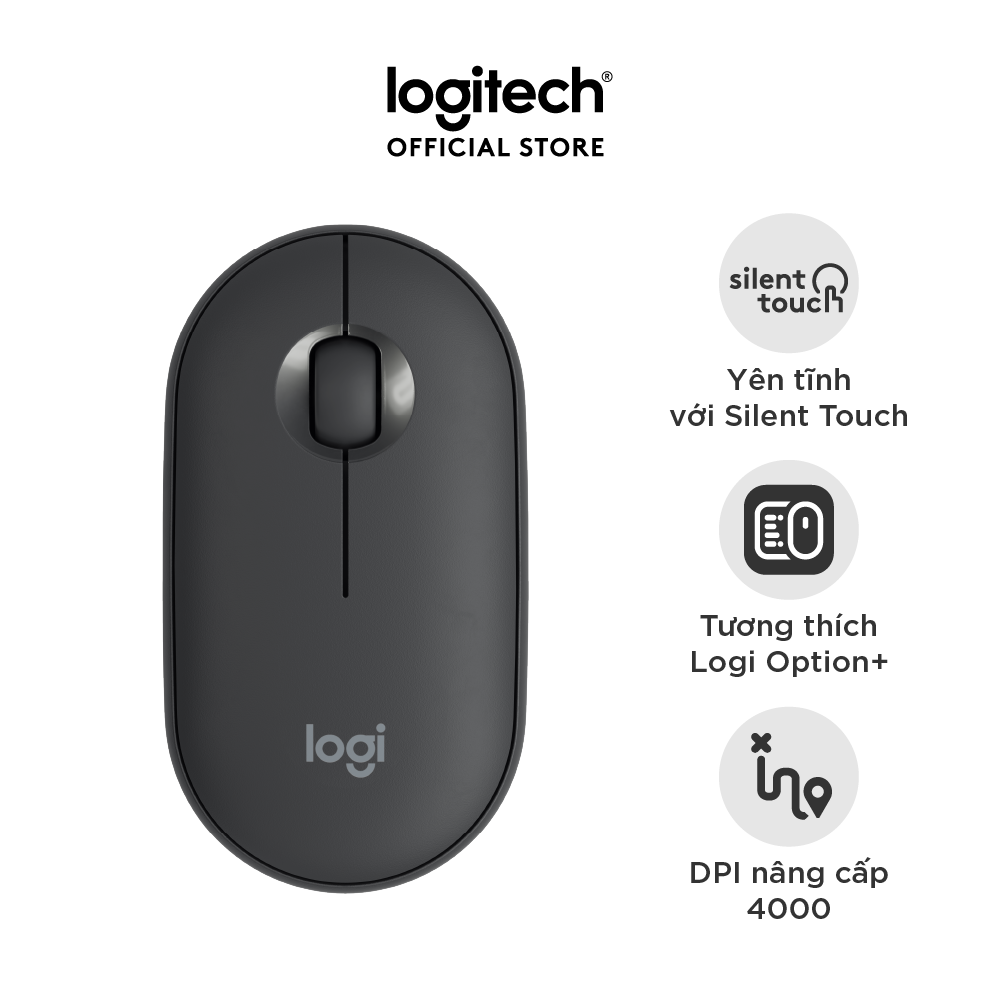 Chuột Bluetooth Logitech Pebble Mouse 2 M350s - Hàng chính hãng
