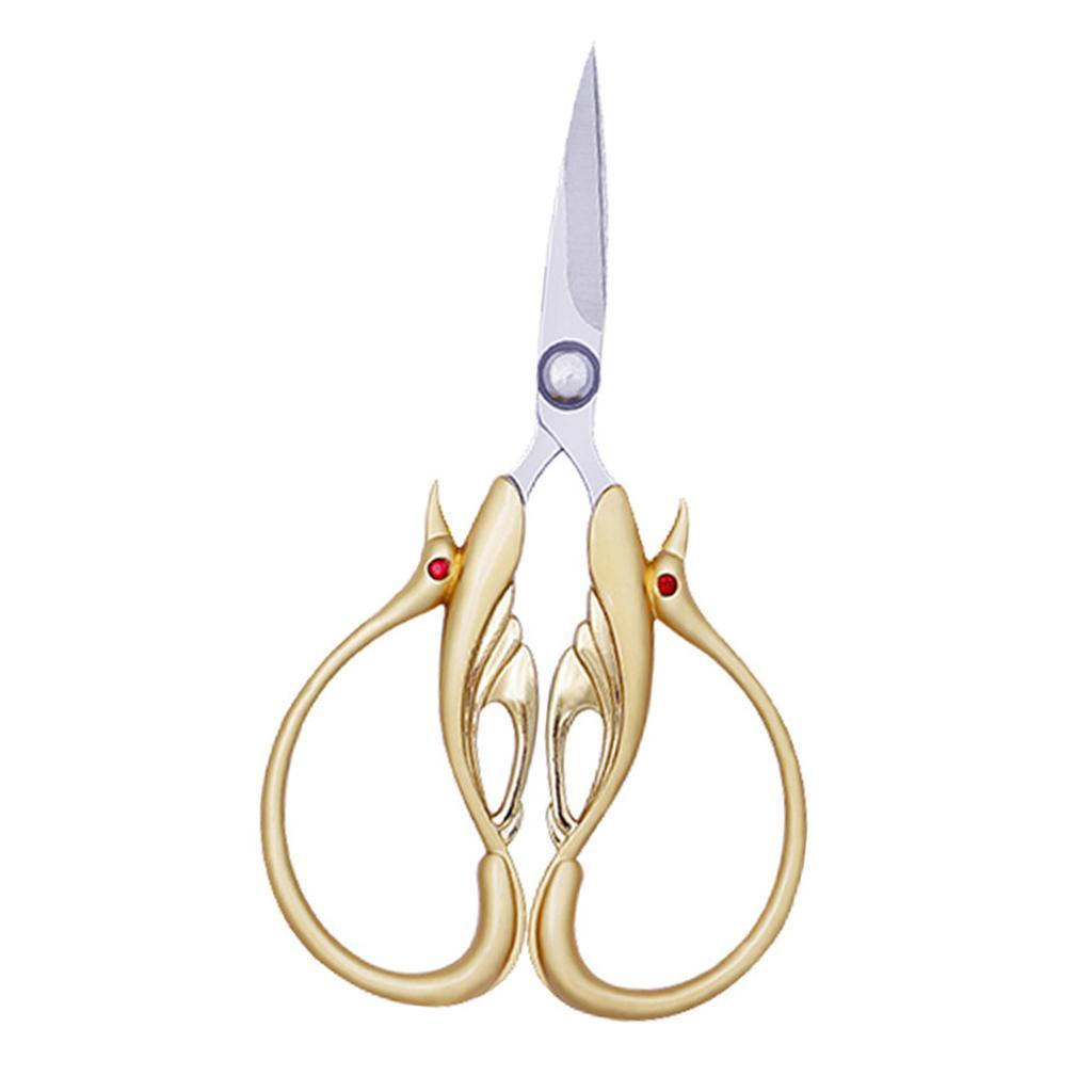Vintage Style Stainless  Sewing Embroidery Scissors Golden