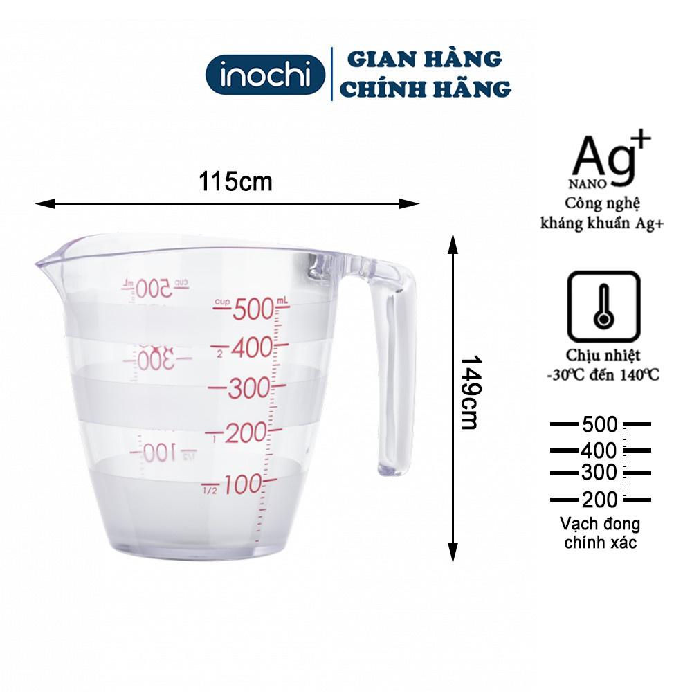 Cốc đong ml inochi yoko nhựa định lượng 200ml dung dịch chia vạch dụng cụ đo lường nhà bếp thông minh