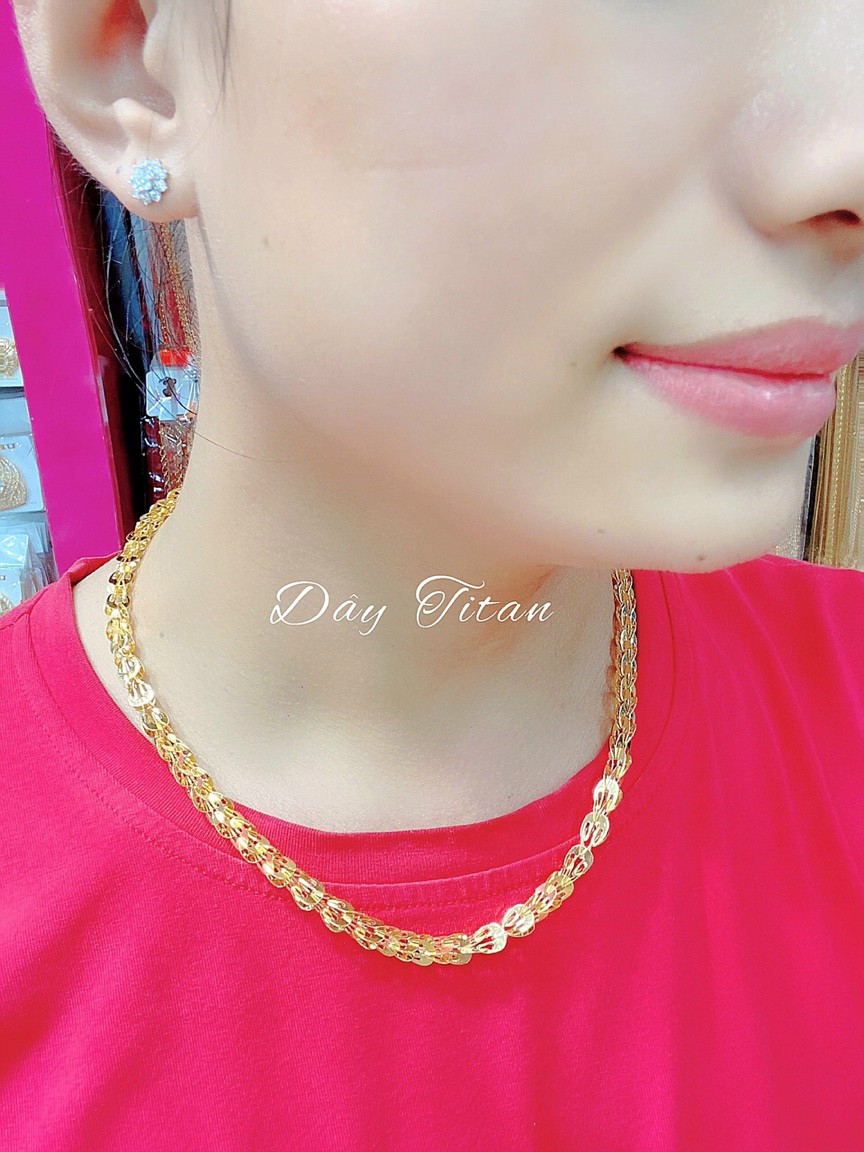 dây chuyền nữ phụng mạ vàng 24k