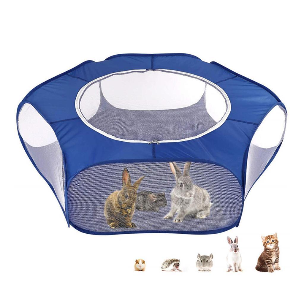 Small Animals Hamster Rabbit Playpen Fence Tent Toys Hamster Mice Sky Blue