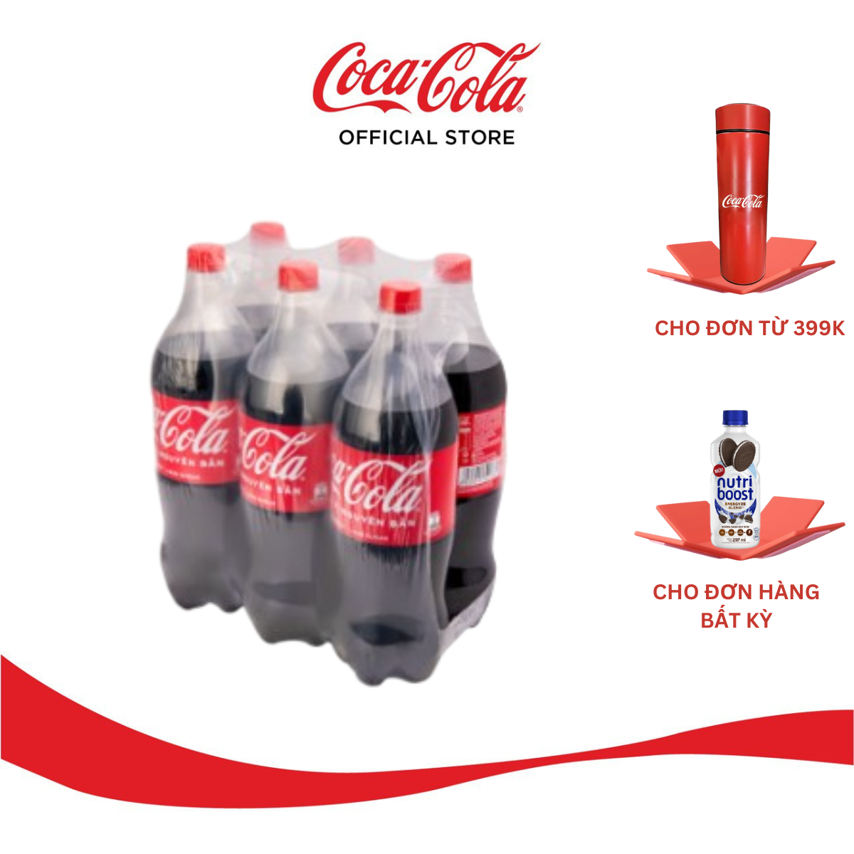 Nước Giải Khát Có Gas Coca-Cola chai 1.5L Coca-Cola Official Store