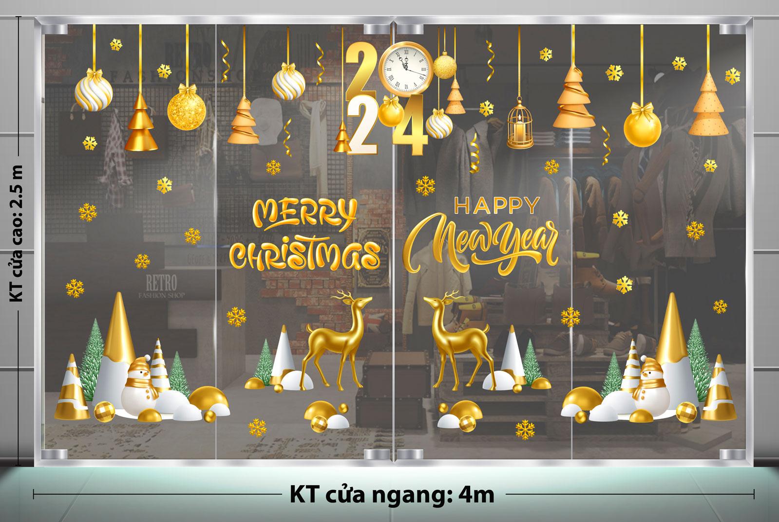 Decal trang trí NOEL 2024 combo số 139