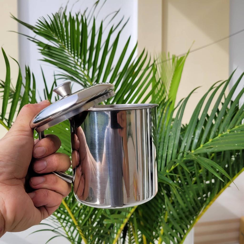 CỐC UỐNG NƯỚC, TÁCH uống trà, cà phê INOX SUS 304 700ml/ Ca thẳng INOX 304 nhiều size. Có nắp, kiểu dáng Sang Trọng