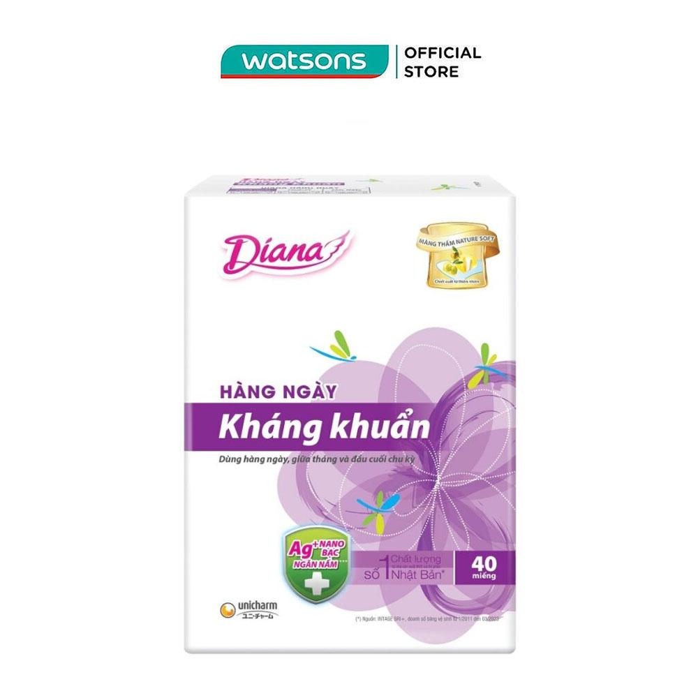 Băng Vệ Sinh Diana Sensi Hằng Ngày Kháng Khuẩn 40 Miếng Thêm 4 Miếng