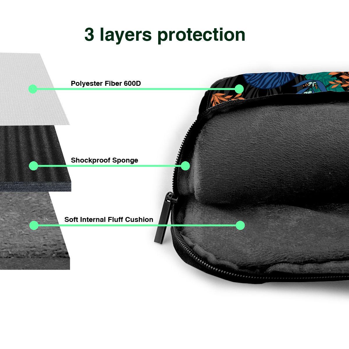Ngựa Vằn Nhiệt Đới Túi Laptop Chống Sốc Kiểu Dáng Túi Máy Tính Xe Đạp Đeo Chéo Laptop Túi