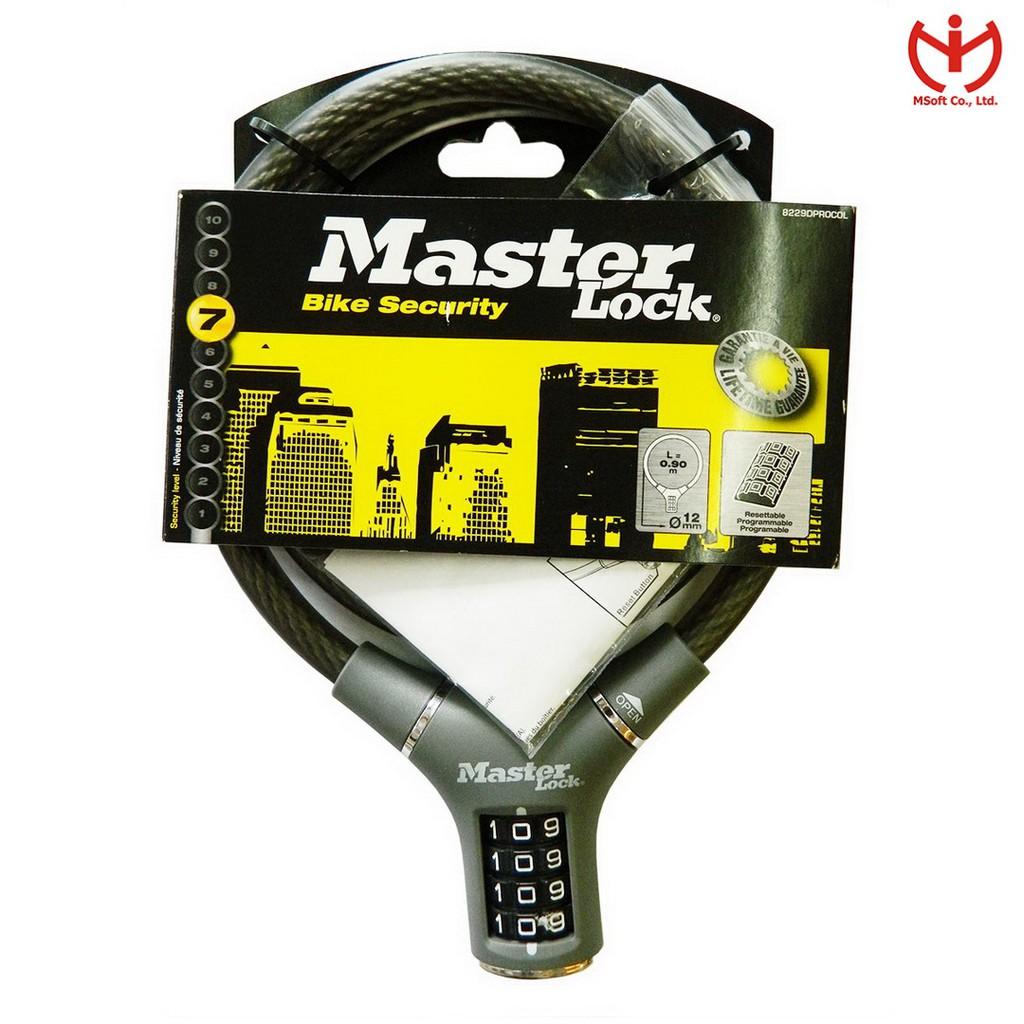 Khóa số dây cáp Master Lock 8229 dài 0.9m x 12mm