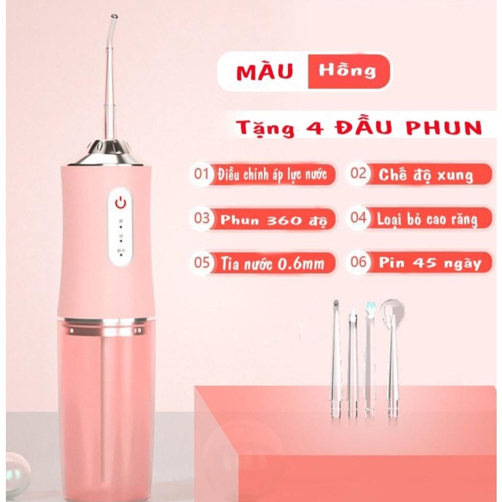 Máy Tăm Nước Cầm Tay 3 Chế Độ Aki-02 Vệ Sinh Răng Miệng An Toàn Bảo Hành 6 Tháng