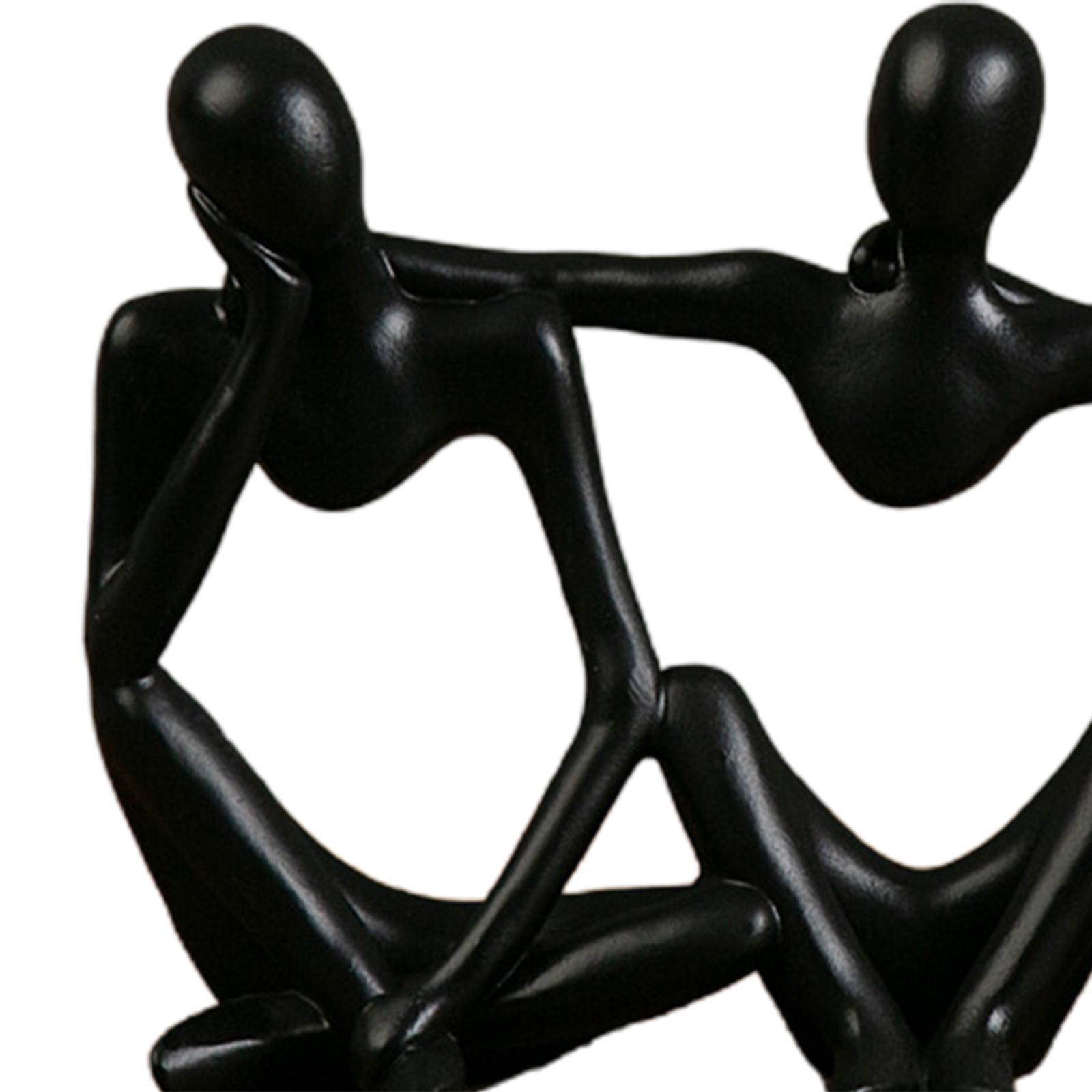 Abstract Thinker Statue Human Figurine Nordic Style Ornament for Restaurant