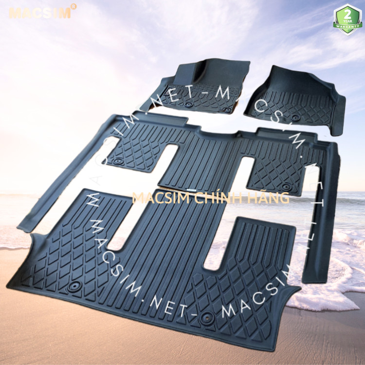 Thảm lót sàn xe ô tô Kia sedona  Nhãn hiệu Macsim chất liệu nhựa TPE cao cấp màu đen