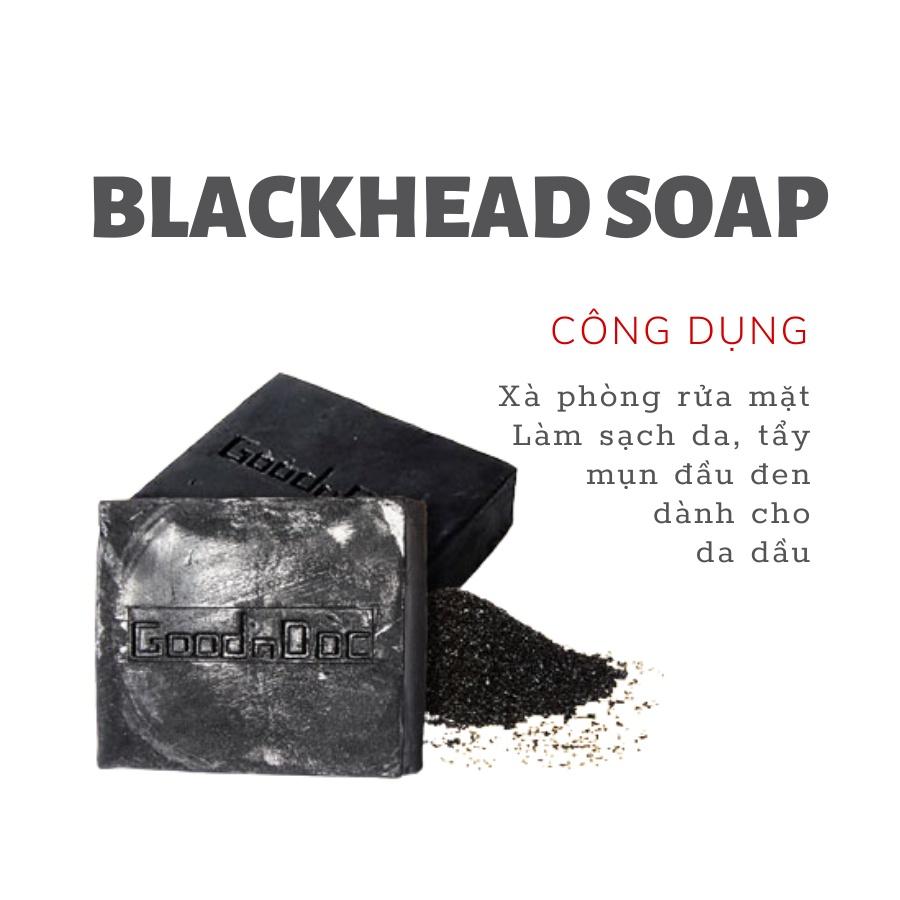 Xà Phòng Than Hoạt Tính Dùng Cho Mụn Đầu Đen Blackhead Soap GoodnDoc 100gram