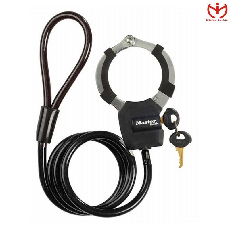 Khóa xe đạp Master Lock 8275 DPRO - Dây cáp dài 1m x 8mm dùng chìa - MSOFT