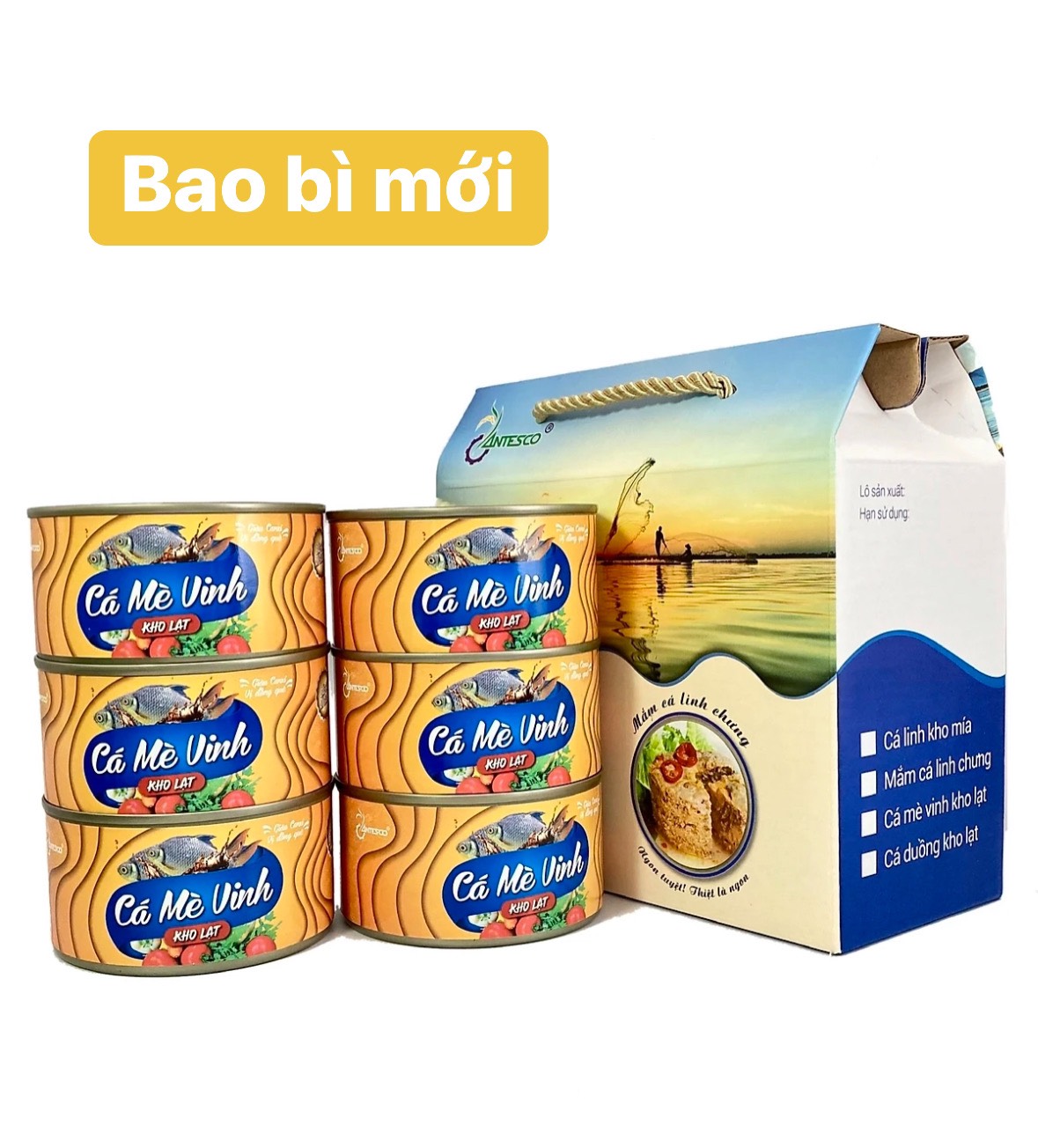 LÔ 6 hộp CÁ MÈ VINH kho lạt - Thương hiệu ANTESCO