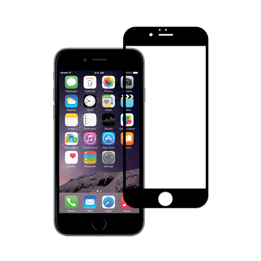 Miếng Dán Cường Lực Bảo Vệ Màn Hình Toàn Diện Cho Iphone 6 Plus_6s Plus - Full Màn Hình - Màu Đen - Hàng Chính Hãng