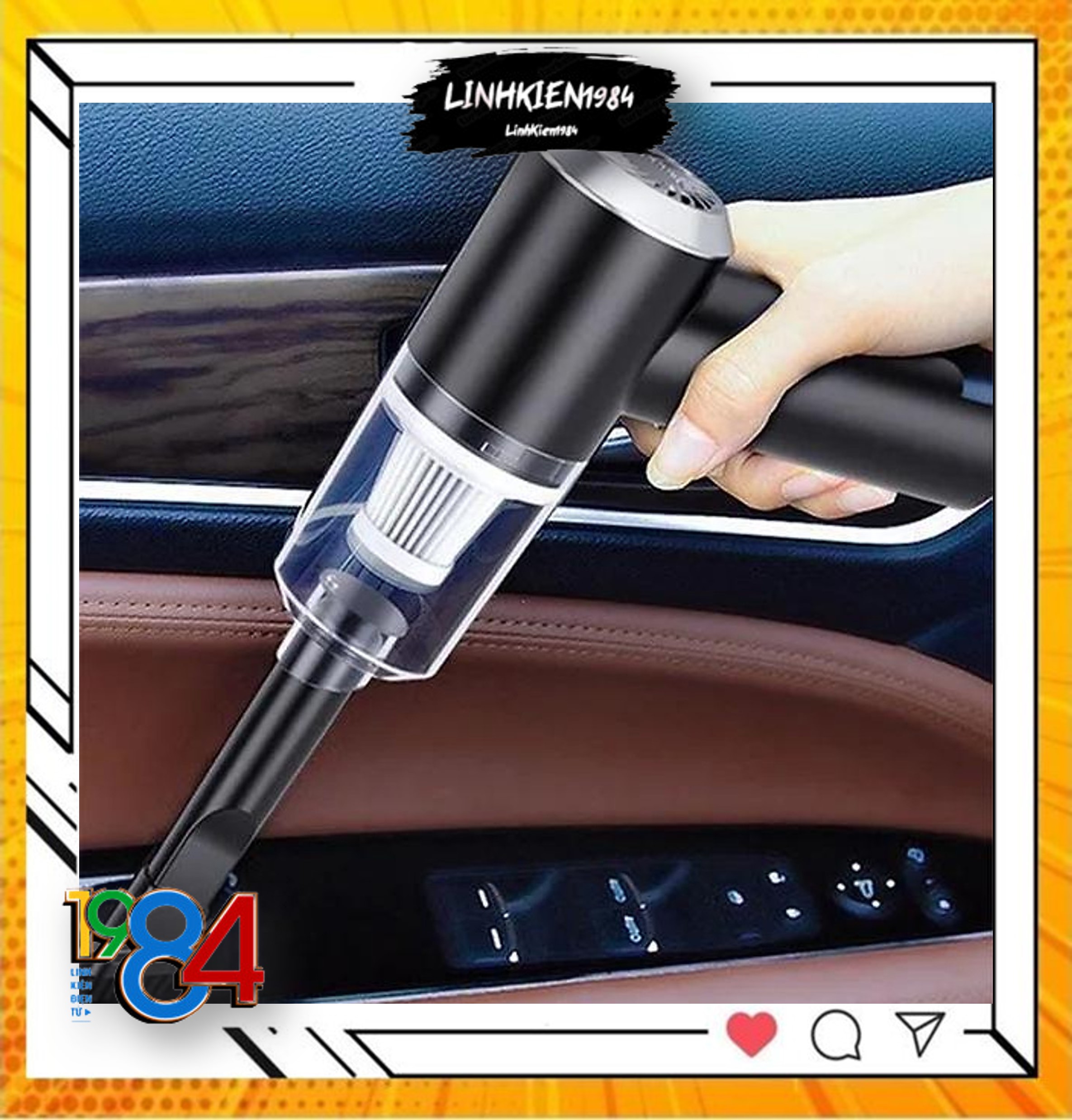 Hút bụi cầm tay pin sạc - Full box 2 in 1