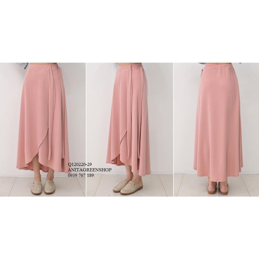 Q120220 CHÂN VÁY CHỮ A ĐẮP CHÉO