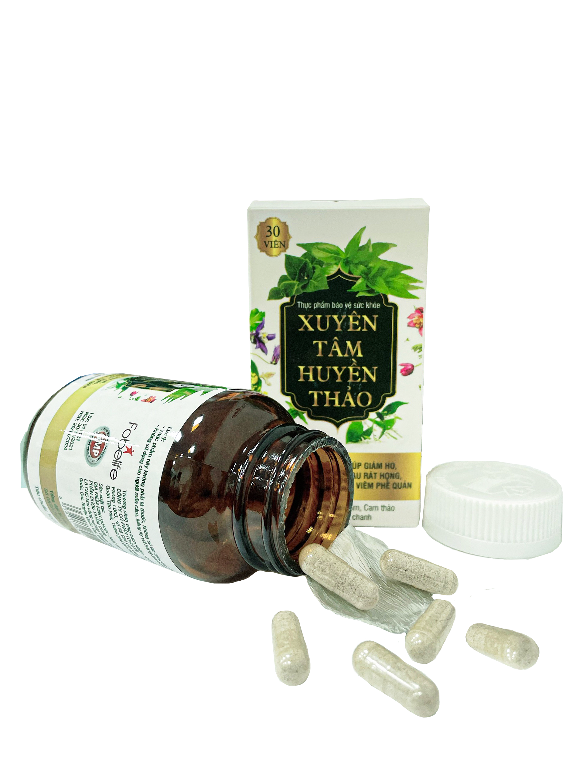 Viên Uống Xuyên Tâm Liên Bổ Phổi Giảm Ho Đờm Ho Khan Đau Rát Họng Xuyên Tâm Huyền Thảo