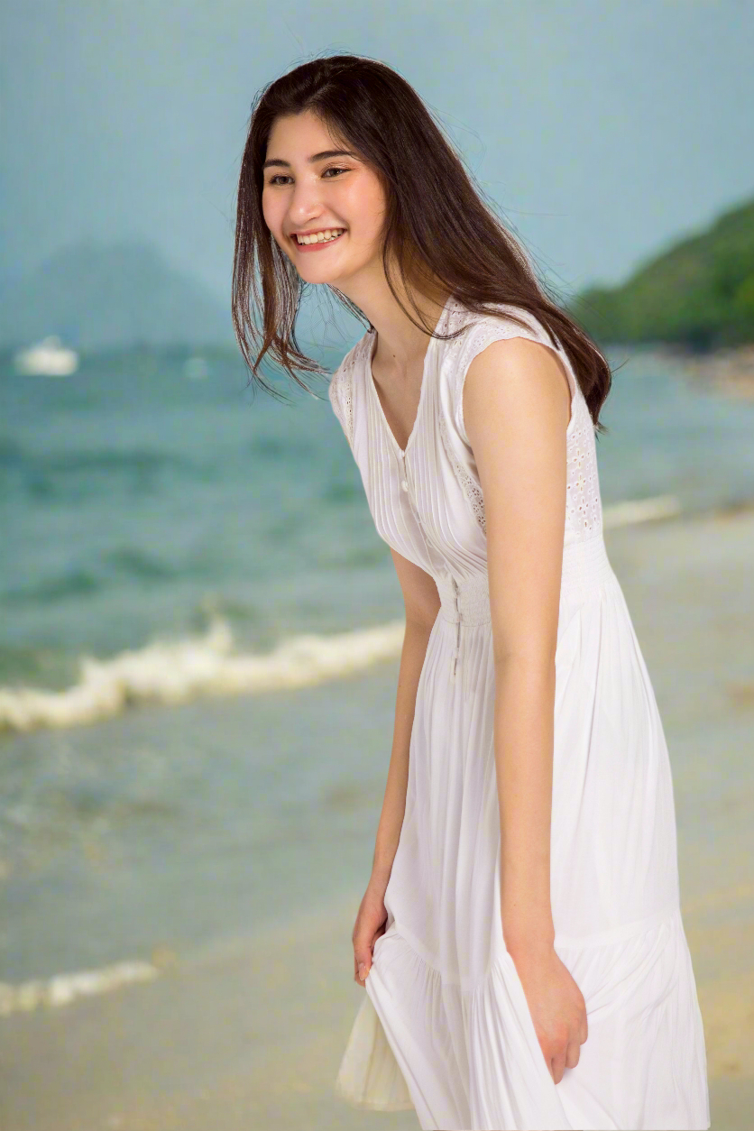 Đầm Maxi Trắng Cotton Dài Đi Biển Du Lịch Resorts Tiên DRE066 Thời trang Hity