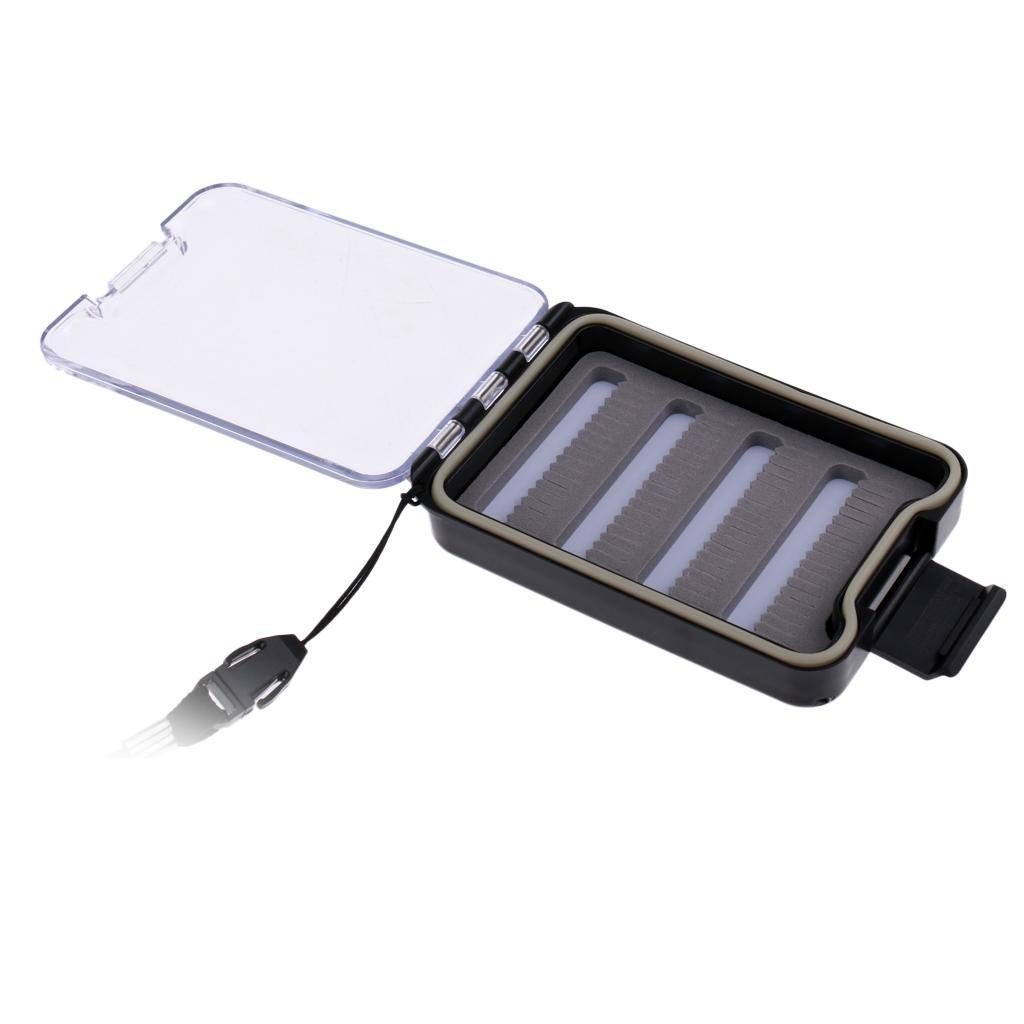 Fly Box Slit Foam Inserts Waterproof Flies Fly Fishing Box Clear Lid Case