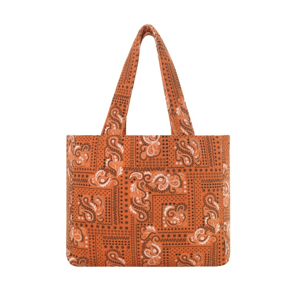 Cath Kidston - Túi đeo vai du lịch/Soft Towelling Beach Bag - Bandana Large - Orange -1048643