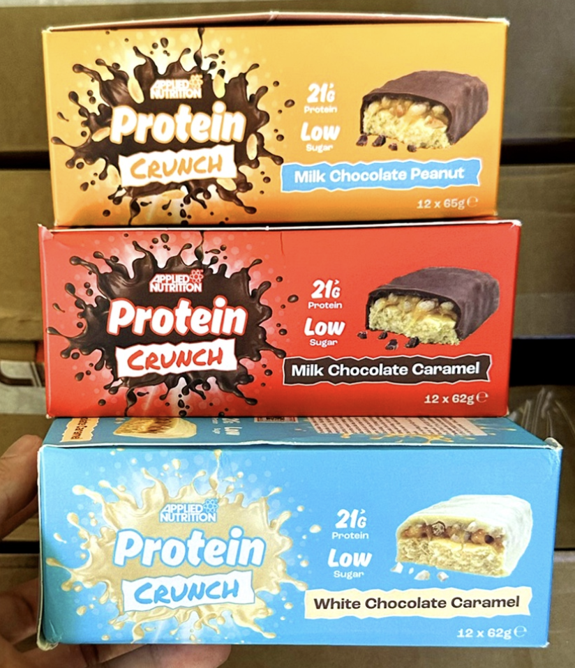 Applied Bar Protein Crunch - Applied Nutrition (Hộp 12 Cái) Protein bar cao cấp hỗ trợ cũng cấp năng lượng