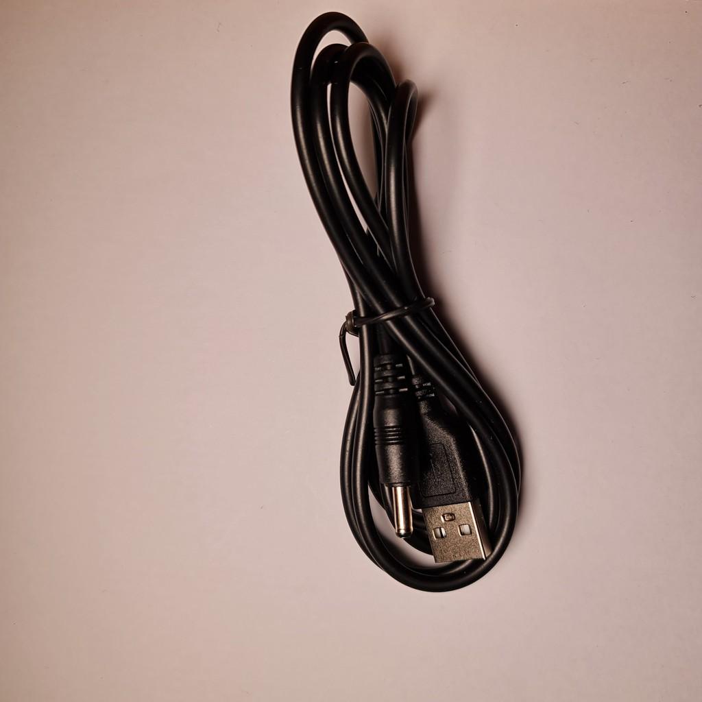 Dây nguồn USB ra đầu tròn loại tốt, chuẩn 3.5mm dài 120cm