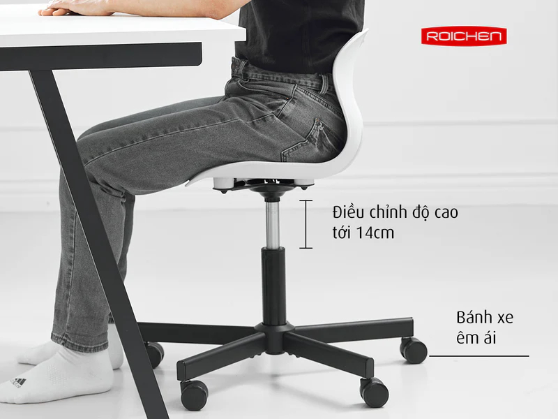 [Ghế Roichen WOW Minh ngọc] Ghế chỉnh dáng ngồi đúng  có chân xoay Roichen - WOW Hàn Quốc. Nhiều màu lựa chọn