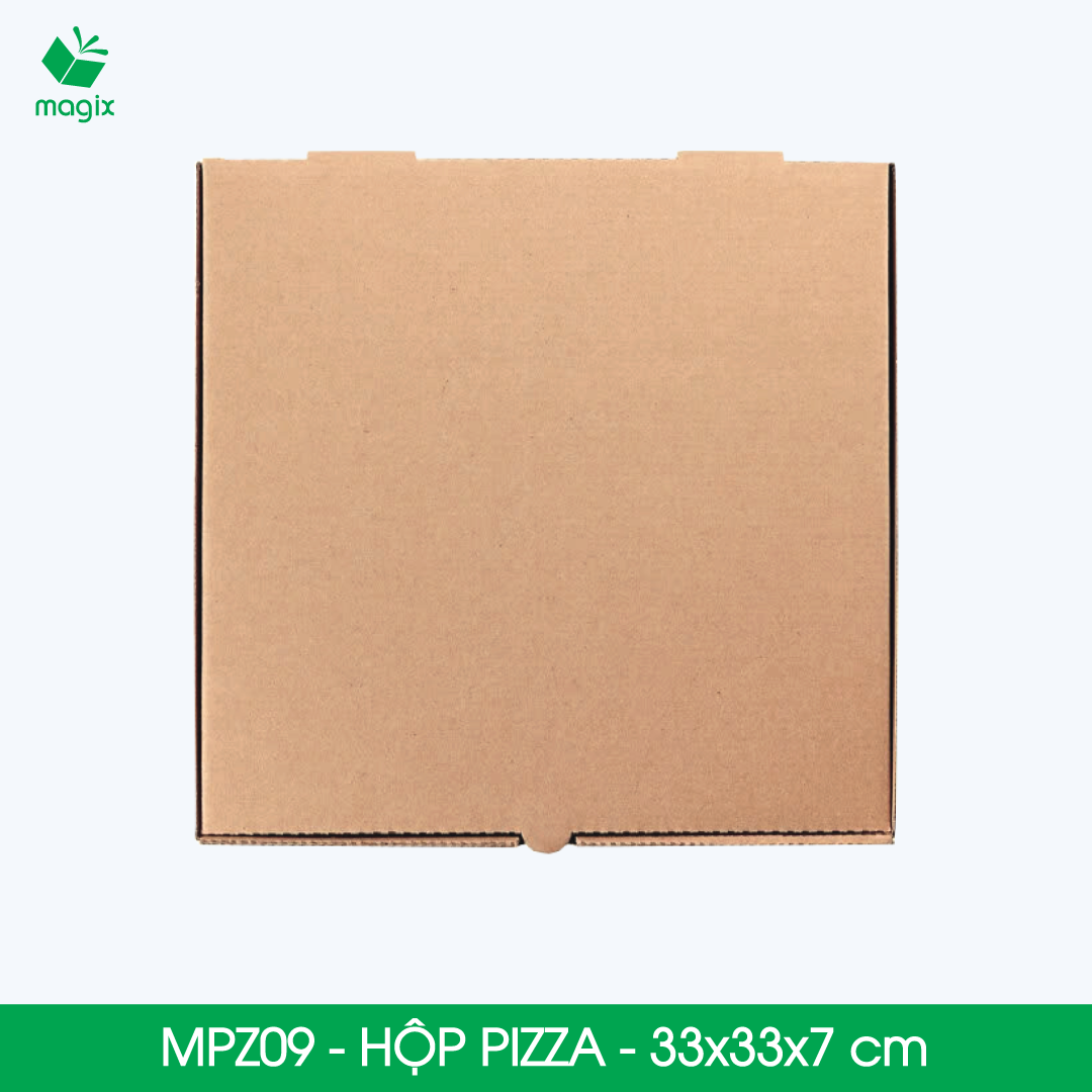 MPZ09 - 33x33x7 cm - Combo 60 hộp nắp gài pizza đa dụng - Hộp nắp gập, hộp carton gói hàng, hộp quà