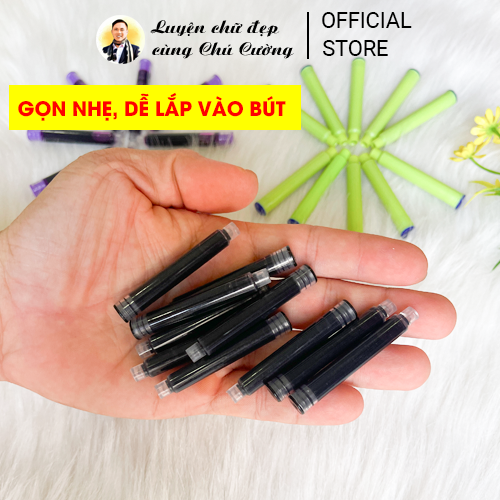 30 ống mực KHÔNG XOÁ ĐƯỢC tiện lợi dễ lắp cho bé đi học