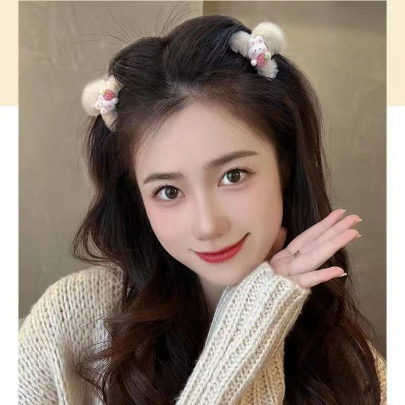 Kẹp tóc càng cua mini 4.5cm phụ kiện mùa thu đông thỏ nhỏ cà rốt dễ thương, kẹp cá mập mini lông