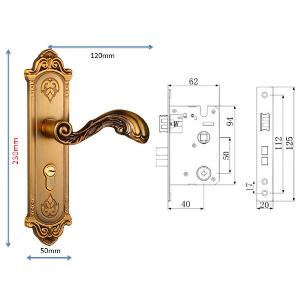 Khóa cửa tay gạt hợp kim Canadi MS25