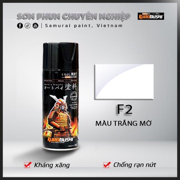 Sơn xịt Samurai Kurobushi - MÀU TRẮNG MỜ F2